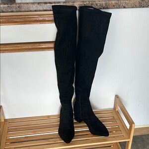 Chase + Chloe Black Over the Knee Boots